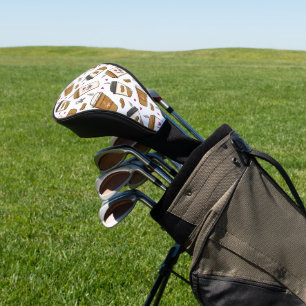 Couvre-club De Golf Cafés, Fèves de café, Amateur de café, Coeurs