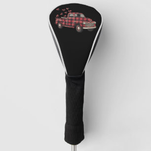 Couvre-club De Golf Camion de la Saint-Valentin Funny Buffalo Plaid Le