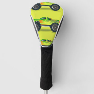 Couvre-club De Golf Camion monstre en vert citron