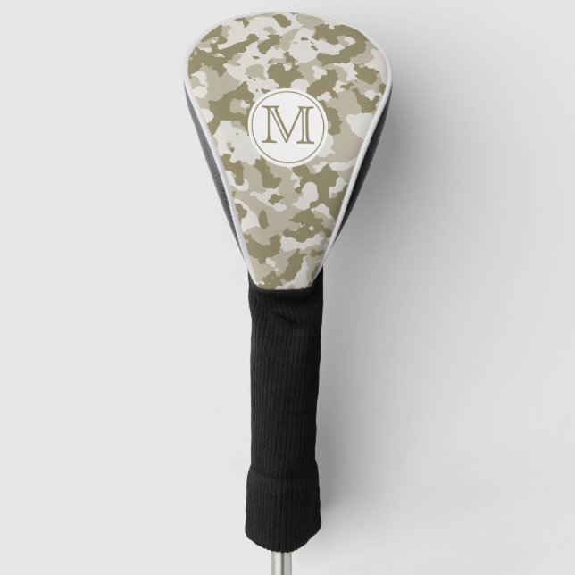 Couvre-club De Golf Camo vert | Camouflage Motif Monogramme    (Devant)