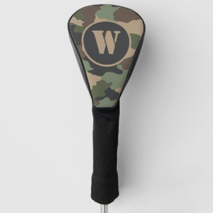 Couvre-club De Golf Camouflage Camo Militaire Kaki Vert Tan Monogramme