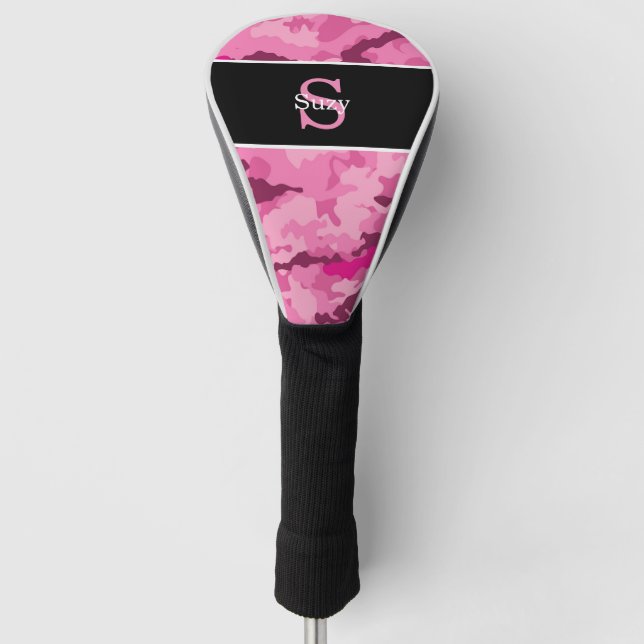 Couvre-club De Golf Camouflage Camouflage Camouflage Rose (Devant)