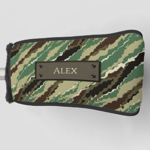 Couvre-club De Golf Camouflage Hakki tacheté motif rayé