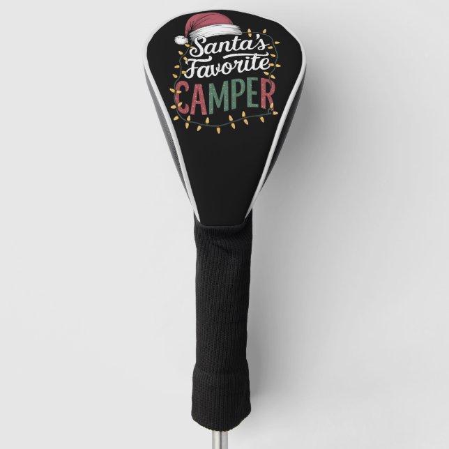 Couvre-club De Golf Camping Noël Père Noël Favori Camper Cadeau (Devant)
