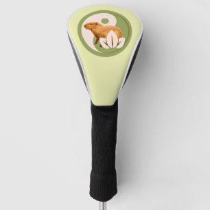 Couvre-club De Golf Capybara Zen Yin Yang Nature Paisible