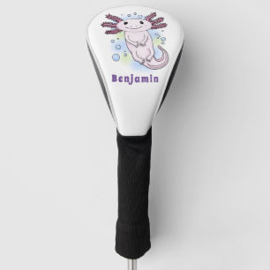 Couvre-club De Golf Caricature axolotl rose adorable