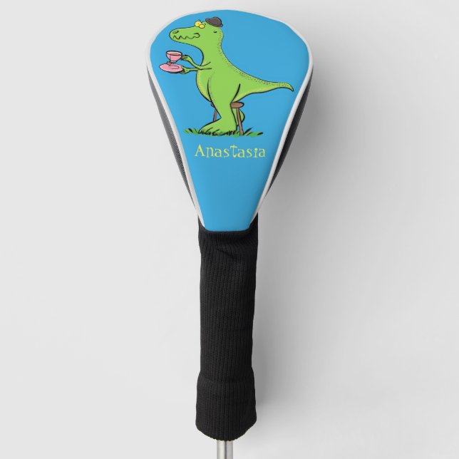 Couvre-club De Golf Caricature de dinosaure vert t rex (Devant)