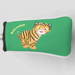 Couvre-club De Golf Caricature de petit tigre joyeux