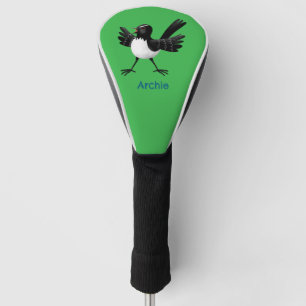 Couvre-club De Golf Caricature de Willie Wagtail australienne personna