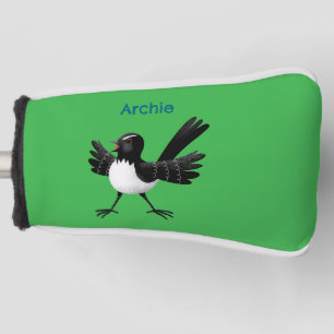 Couvre-club De Golf Caricature de Willie Wagtail australienne personna