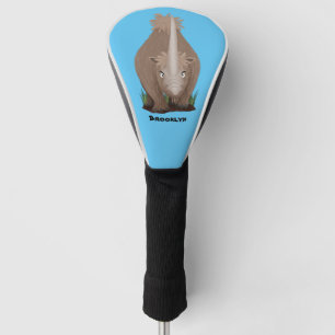 Couvre-club De Golf Caricature en élasmère de rhinocéros laineux