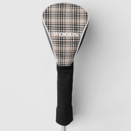 Couvre-club De Golf Carreaux Beige Personnalisés