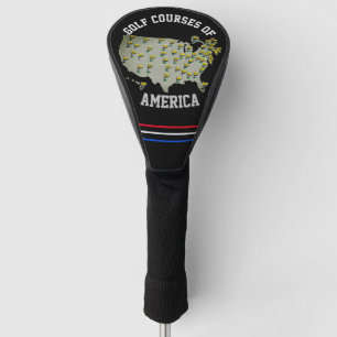 Couvre-club De Golf Carte Des Parcours De Golf D'Amérique