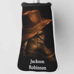 Couvre-club De Golf Casquette et bottes de cowboy
