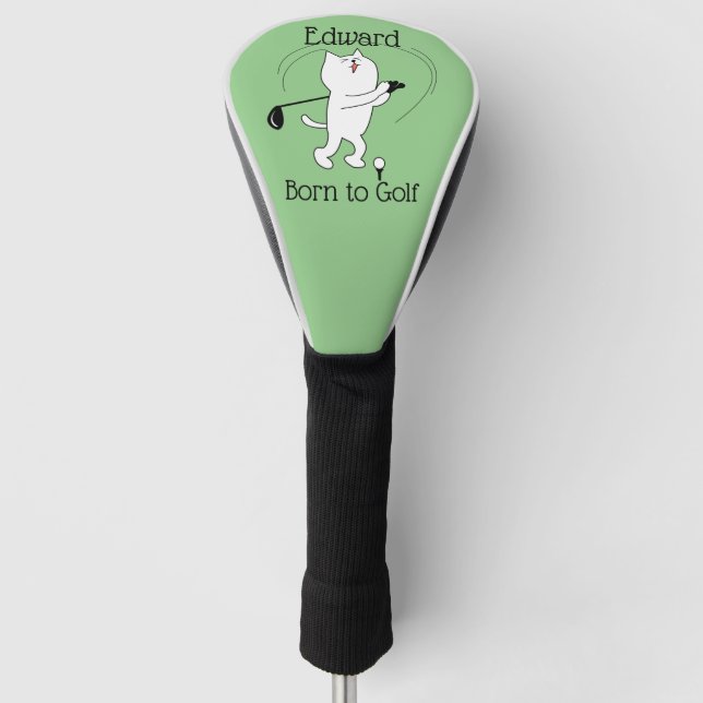 Couvre-club De Golf Cat Born au golf (Devant)