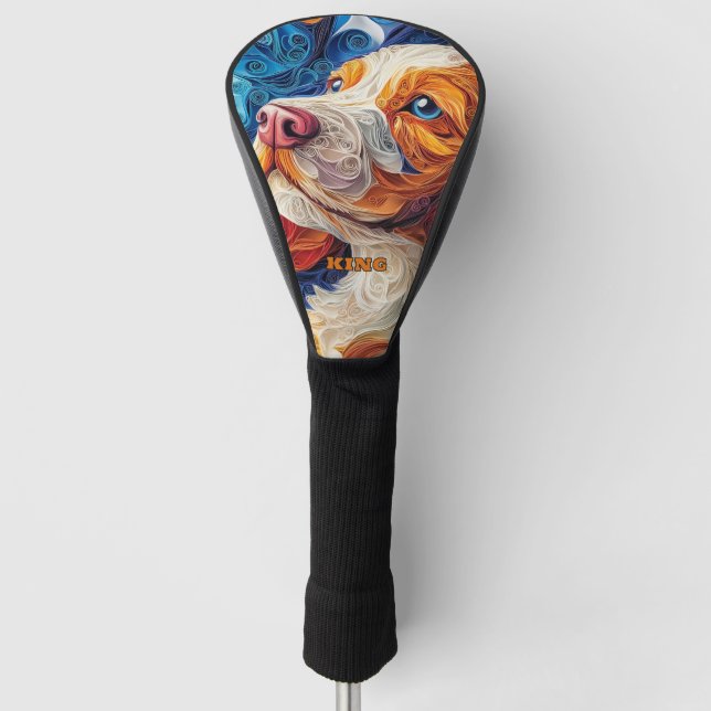Couvre-club De Golf Cavalier King Charles Spaniel Chien (Devant)