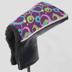 Couvre-club De Golf Cercles pourpres Funky Couvre-pointes