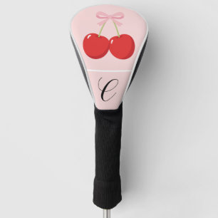 Couvre-club De Golf Cerises Rouges avec Nœud Rose Coquette Cottage Chi