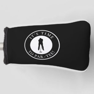 Couvre-club De Golf C'est Temps de Par-Tee Golfeur Noir & Blanc