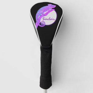 Couvre-club De Golf Chameleon pourpre avec Cercle Personnalisé