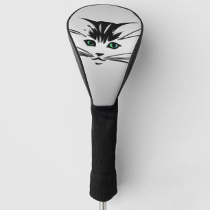 Couvre-club De Golf Chat à oeil vert