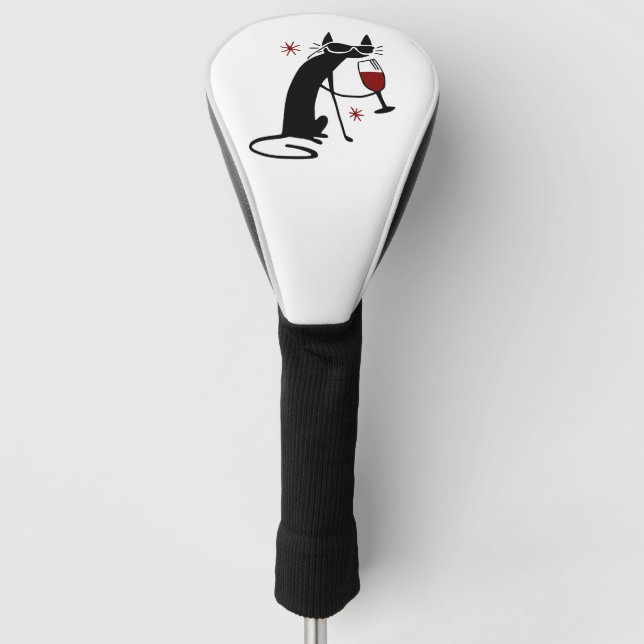 Couvre-club De Golf Chat à vin (Devant)