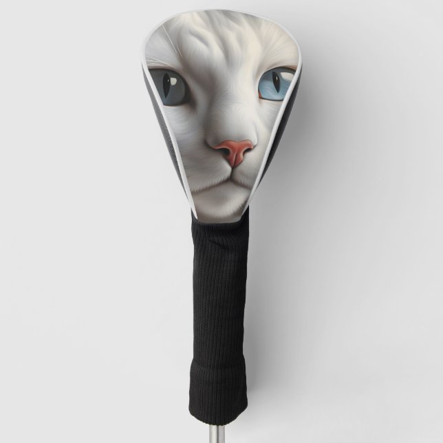 Couvre-club De Golf Chat blanc (Devant)