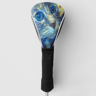 Couvre-club De Golf Chat bleu clair