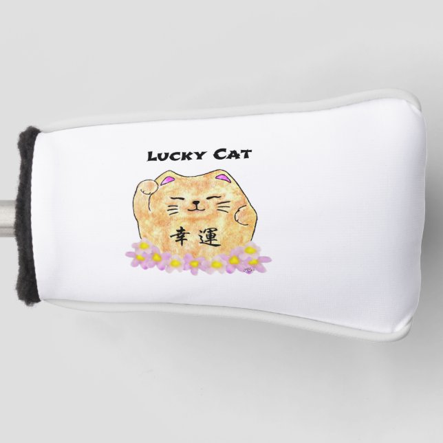 Couvre-club De Golf Chat Lucky (Maneki Neko) (Devant)