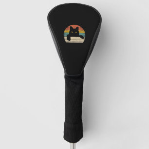 Couvre-club De Golf Chat noir style Vintage rétro - Chats Lover cadeau