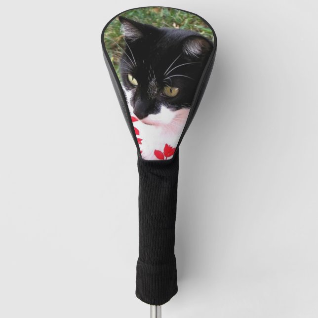 Couvre-club De Golf Chat Tuxedo génial dans le jardin (Devant)