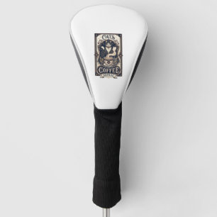 Couvre-club De Golf Chats Café Répéter Chat Café Vintage Vector Art S