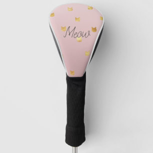 Couvre-club De Golf Chats en or Blush Rose Ombre