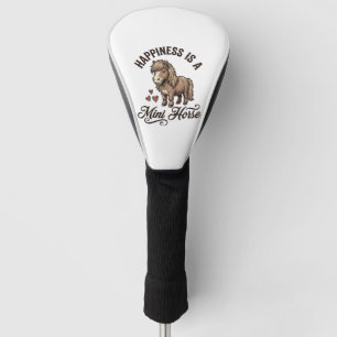 Couvre-club De Golf Chemise de conception de cheval miniature gravure