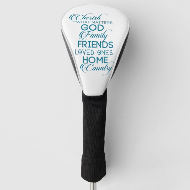 Couvre-club De Golf Chercher ce qui compte Turquoise (Devant)