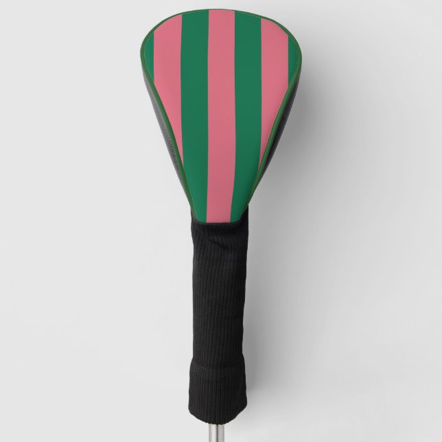 Couvre-club De Golf Chérie Picket Rose Vert Bande (Devant)