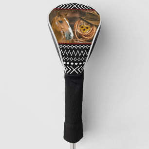 Couvre-club De Golf Cheval Cowboy Casquette Lasso Western Motif