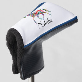Couvre-club De Golf Cheval d'arc-en-ciel - votre nom