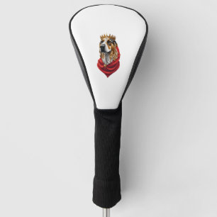 Couvre-club De Golf Chien beagle dans une couronne