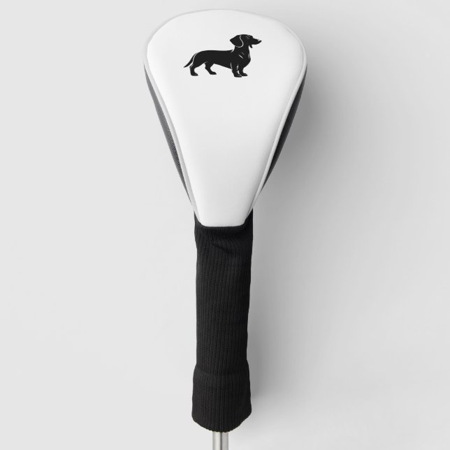 Couvre-club De Golf Chien Dachshund Silhouette (Devant)