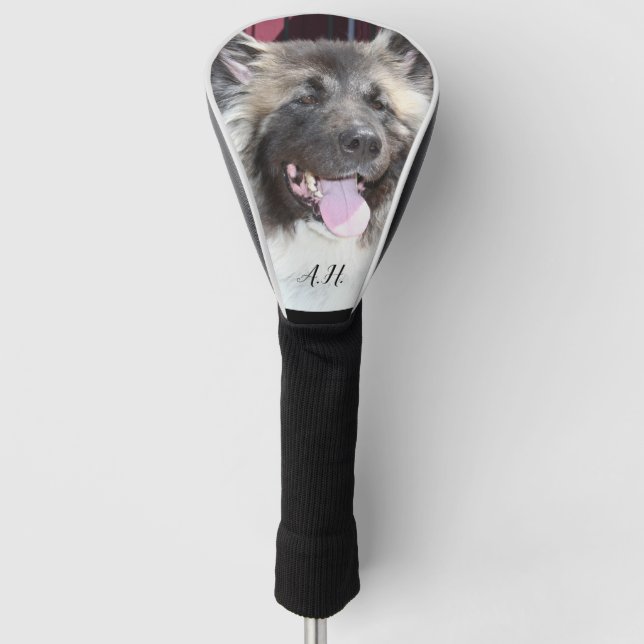Couvre-club De Golf Chien d'Akita monogrammé (Devant)