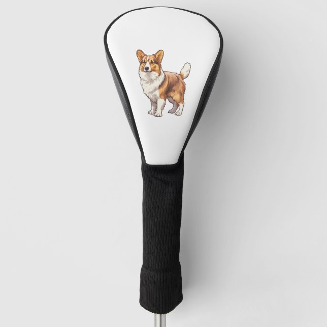 Couvre-club De Golf Chien de Corgi mignon (Devant)