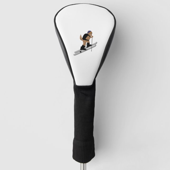 Couvre-club De Golf chien de skis (Devant)