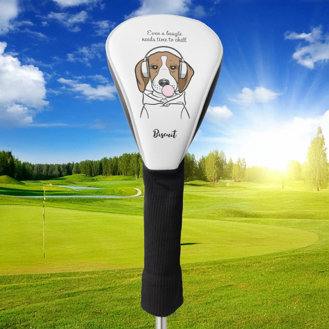 Couvre-club De Golf Chien frais avec Bubblegum mignon Beagle amusant (Créateur téléchargé)