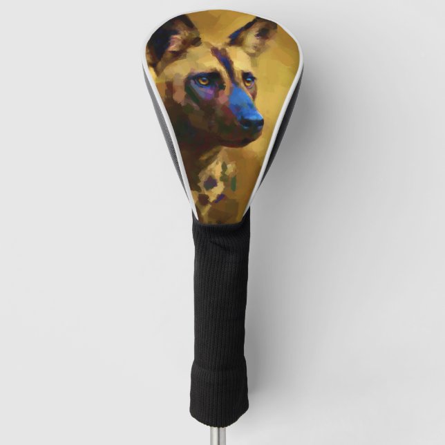 Couvre-club De Golf Chien sauvage africain (Devant)