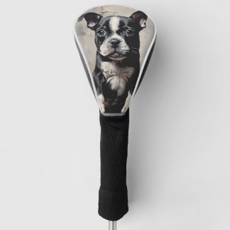 Couvre-club De Golf Chiens de marionnettes de Boston Terrier 004 - Rai