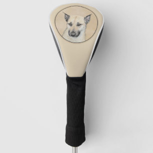 Couvre-club De Golf Chinook (Oreilles Pointées) Peinture - Art Chien o