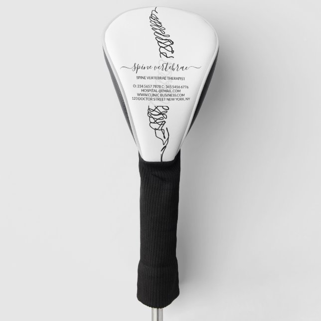 Couvre-club De Golf Chiropractor Chiropractic Spine Adjust Therapist (Devant)