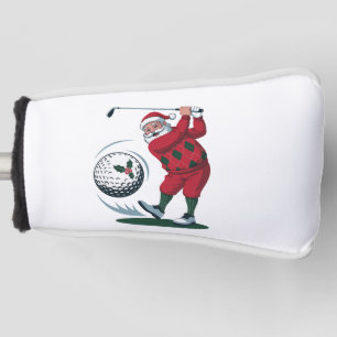 Couvre-club De Golf Chirstmas Imaginaire Golf Jouer Père Noël