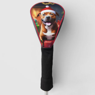 Couvre-club De Golf Christmas Staffordshire Bull Terrier